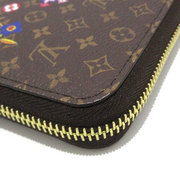 Auth LOUIS VUITTON LV x TM Zippy Wallet M14162 Monogram Pink Multi Character - - Picture 6 of 11
